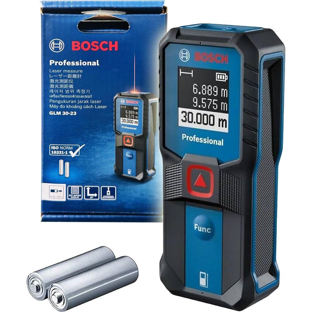 Bosch GLM 30 Laser Distance Measurer - 100 Foot Range | Compact Laser Measure Tool