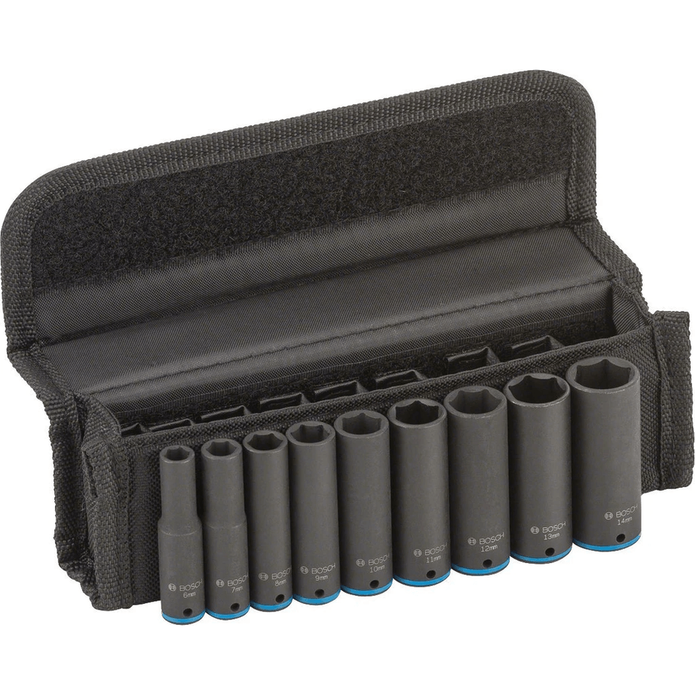 Bosch 9pcs Impact Socket Wrench Set 1/4" Dr. (6-14mm) | Bosch by KHM Megatools Corp.