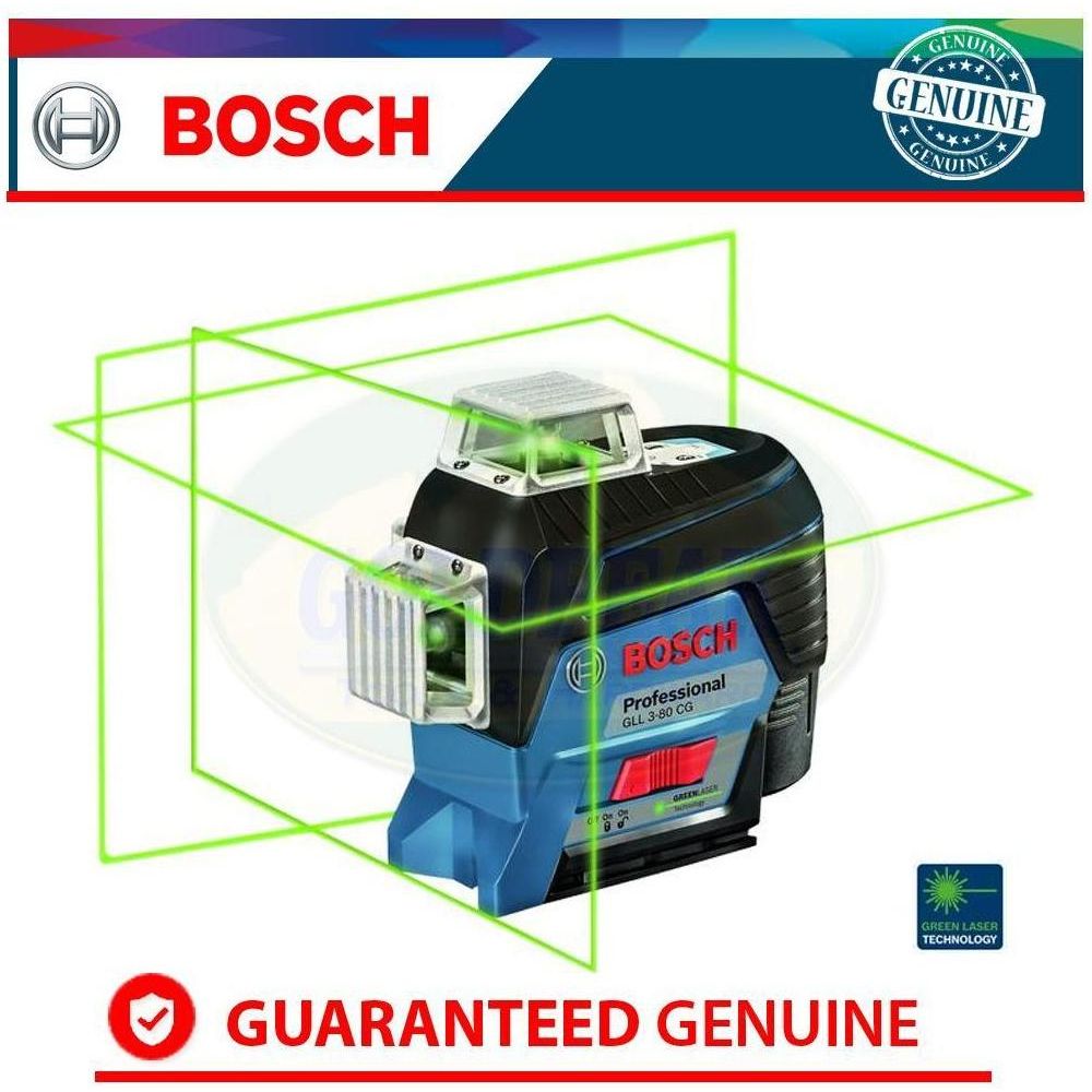 Bosch GLL 3-80 CG Line Laser Level (Green Laser) - Goldpeak Tools PH Bosch