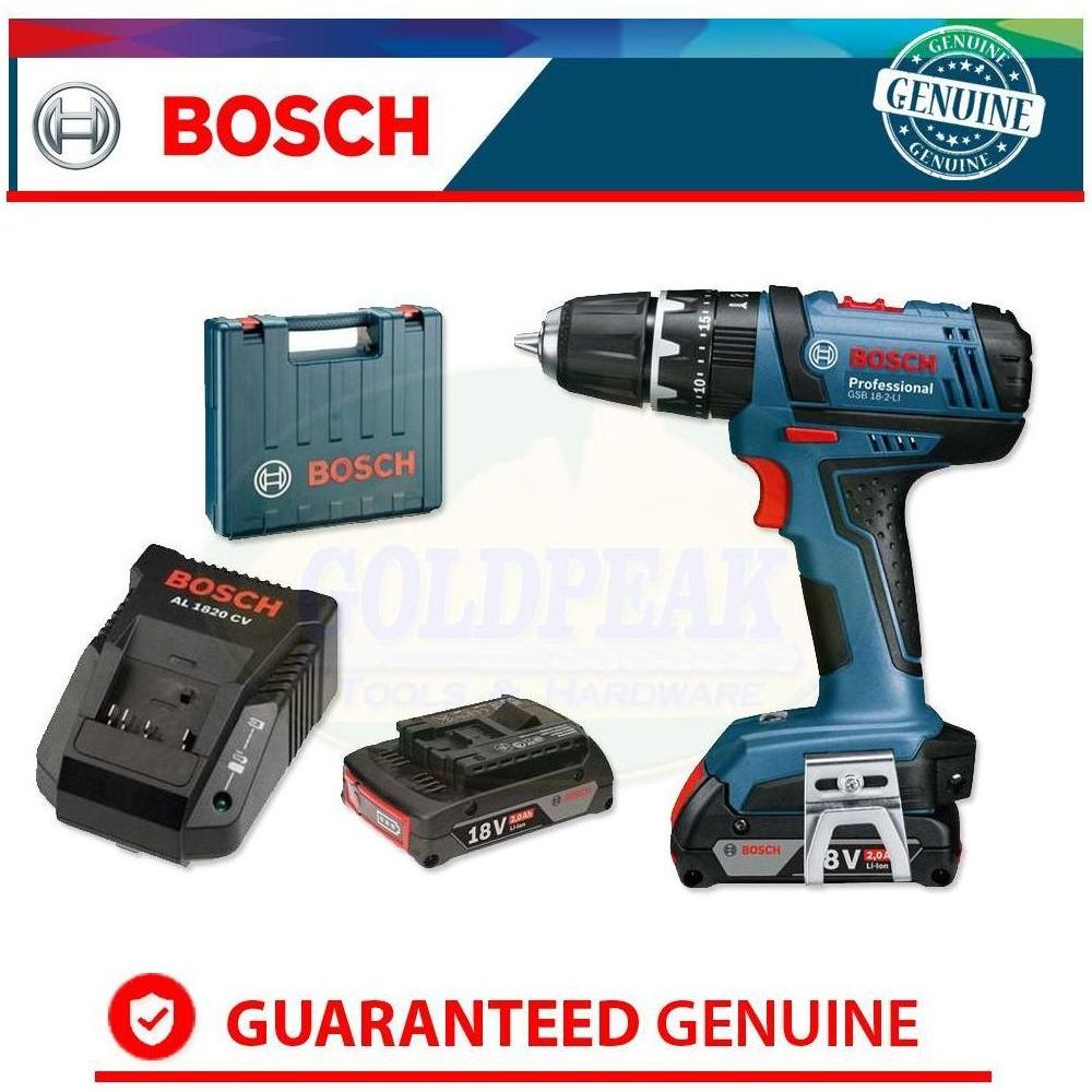 Bosch GSB 18-2 -Li Cordless Impact Drill - Driver - Goldpeak Tools PH Bosch