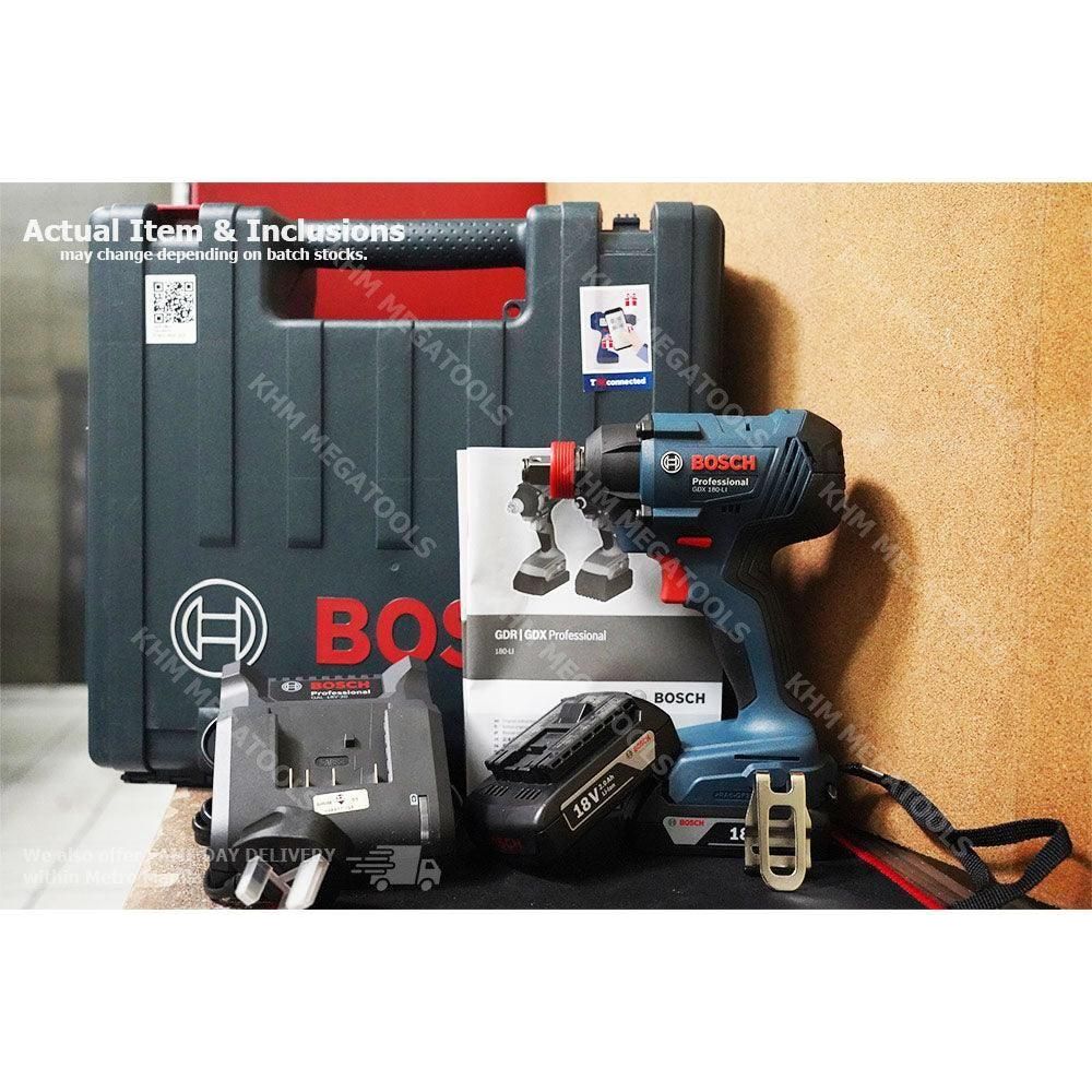 Bosch GDX 180-Li 2in1 Cordless Impact Driver / Impact Wrench 1/2" Drive 180Nm 18V [Kit] - KHM Megatools Corp.