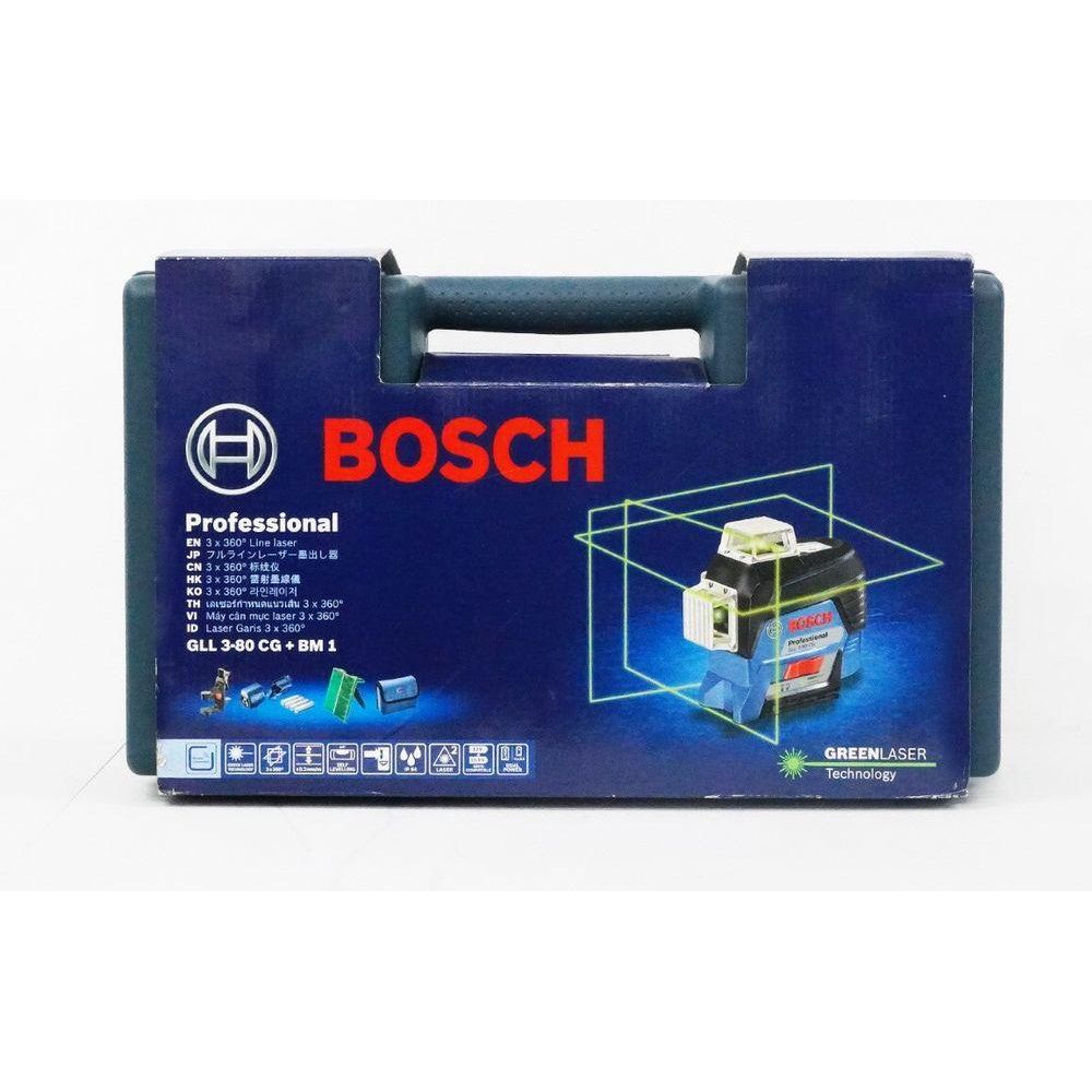 Bosch GLL 3-80 CG Line Laser Level (Green Laser) [3x 360° Lines] (100 meters) | Bosch by KHM Megatools Corp.