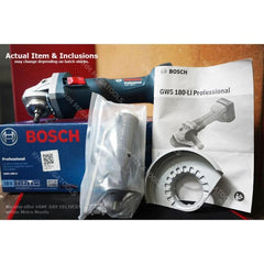 Bosch GWS 180-Li Cordless Brushless Angle Grinder 4" (100mm) 18V [Bare] - KHM Megatools Corp.