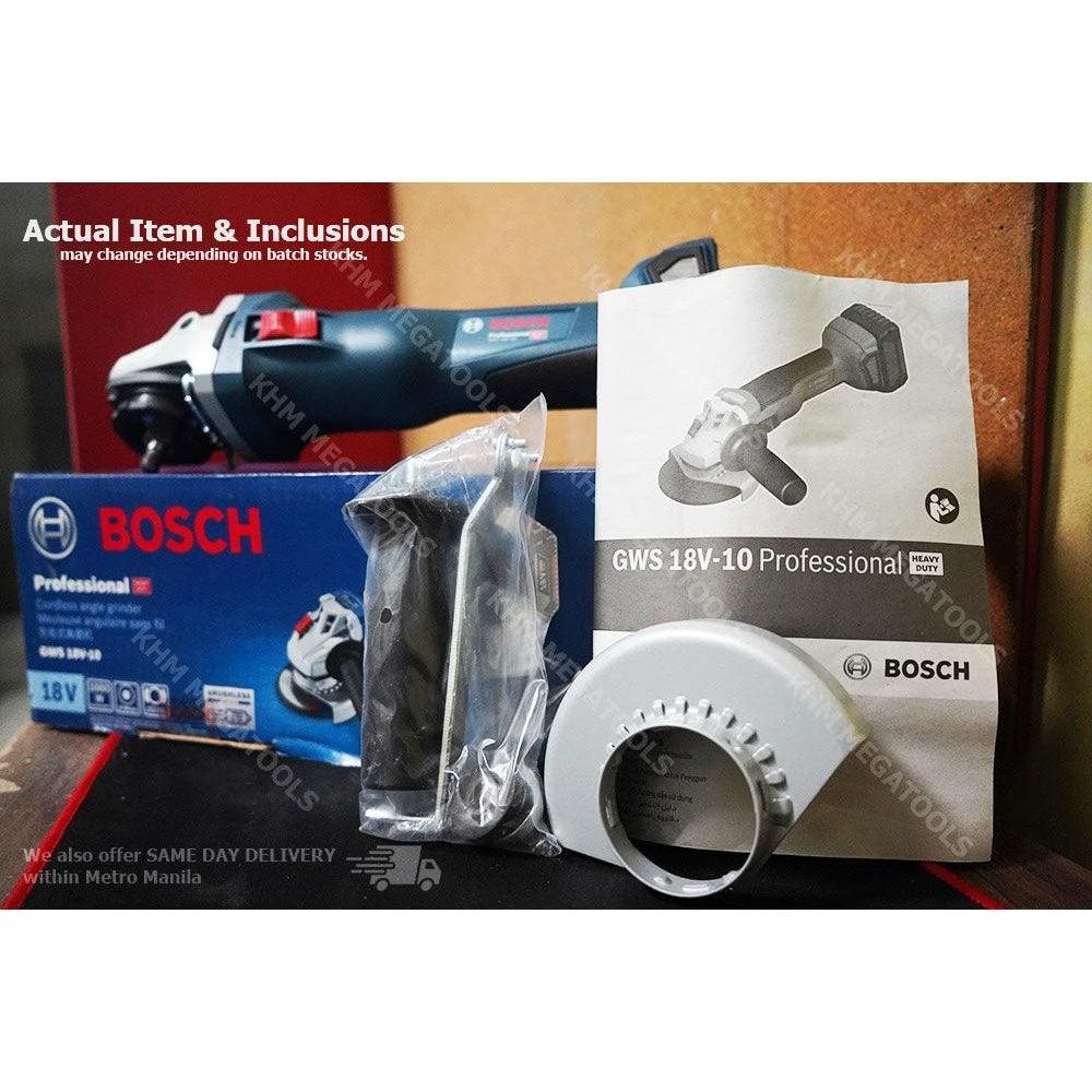 Bosch GWS 18V-10 Cordless Brushless Angle Grinder 4" (100mm) 18V [Bare] - KHM Megatools Corp.