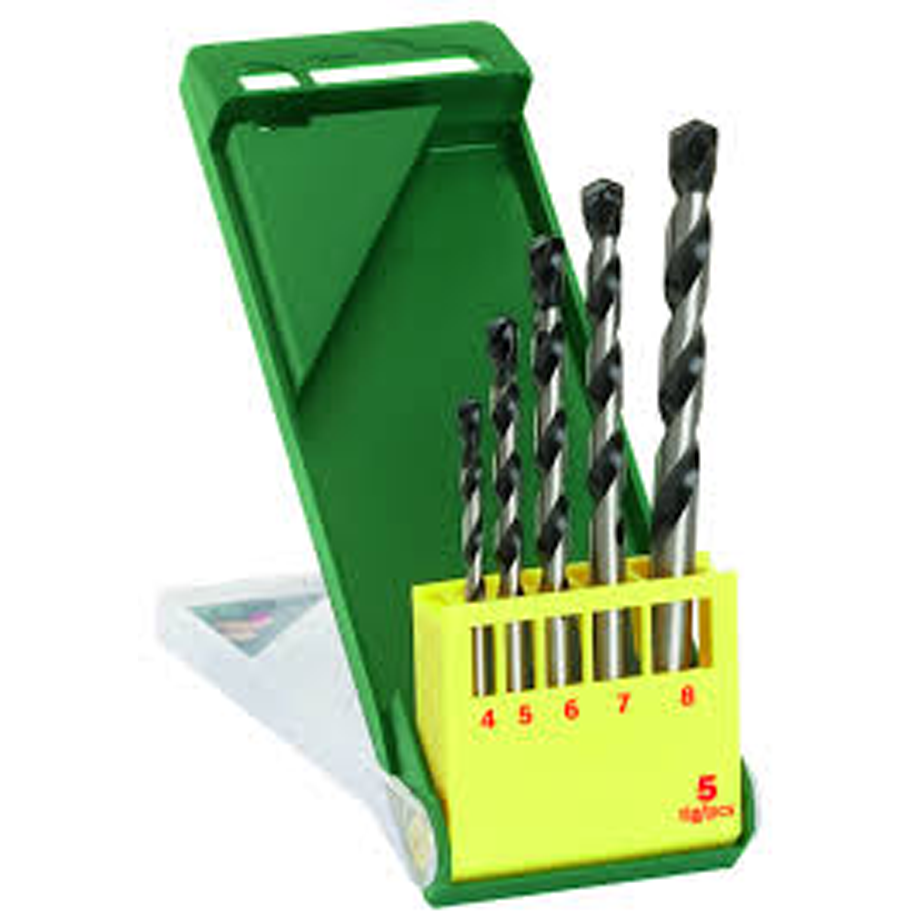 Bosch Concrete Drill Bit Set 5Pcs (4/5/6/7/8 mm) (2607019445) | Bosch by KHM Megatools Corp.