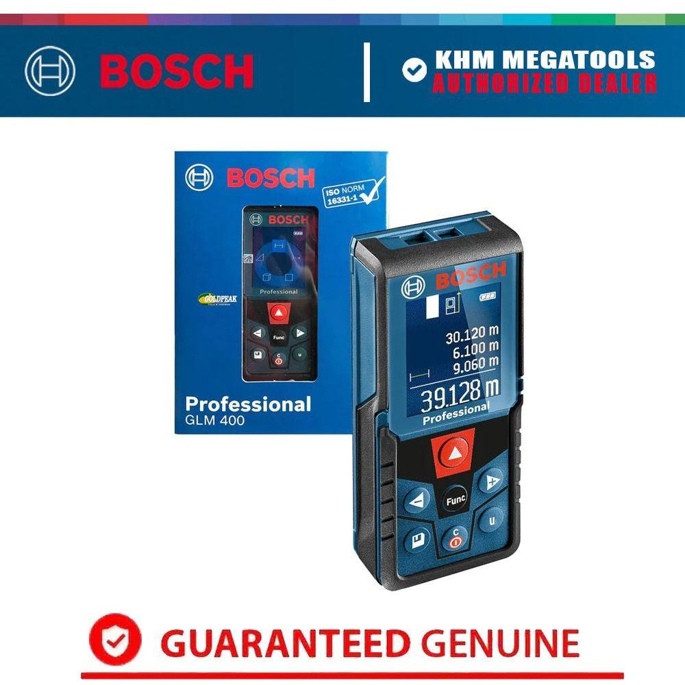 Bosch GLM 400 Laser Range Finder / Digital Distance Measurer (40 meters) | Bosch by KHM Megatools Corp.