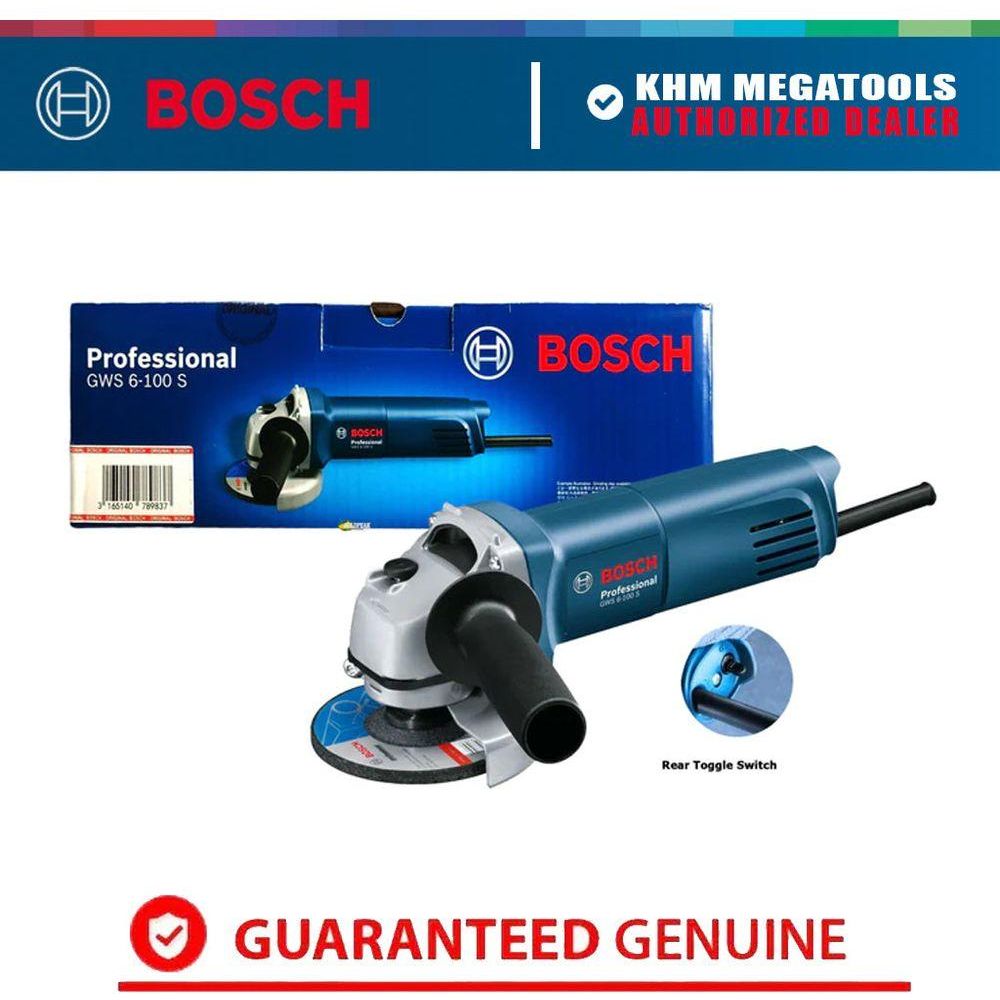 Bosch GWS 6-100 S Angle Grinder 4" (100mm) 710W [Rear Toggle Switch] | Bosch by KHM Megatools Corp.