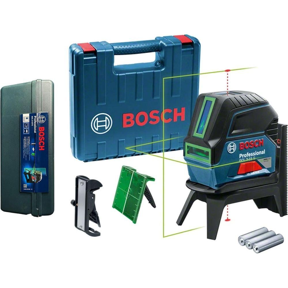 Bosch GCL 2-15 G Cross Line Laser Level With Plumb Points (15meters) | Bosch by KHM Megatools Corp.