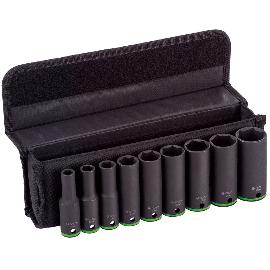 Bosch 9pcs Impact Socket Wrench Set 1/2" Dr. (10-27mm) | Bosch by KHM Megatools Corp.