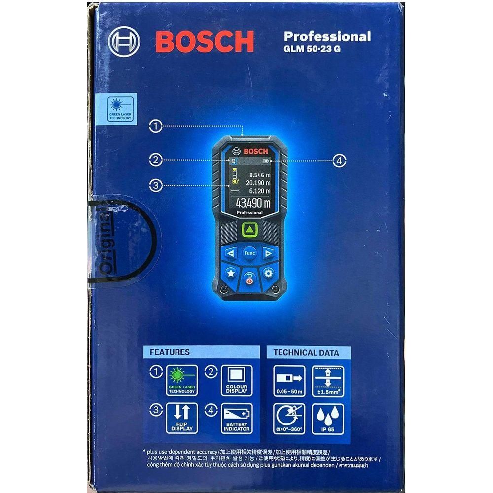 Bosch GLM 50-23 G Laser Rangefinder / Digital Distance Measure [50 meters] | Bosch by KHM Megatools Corp.