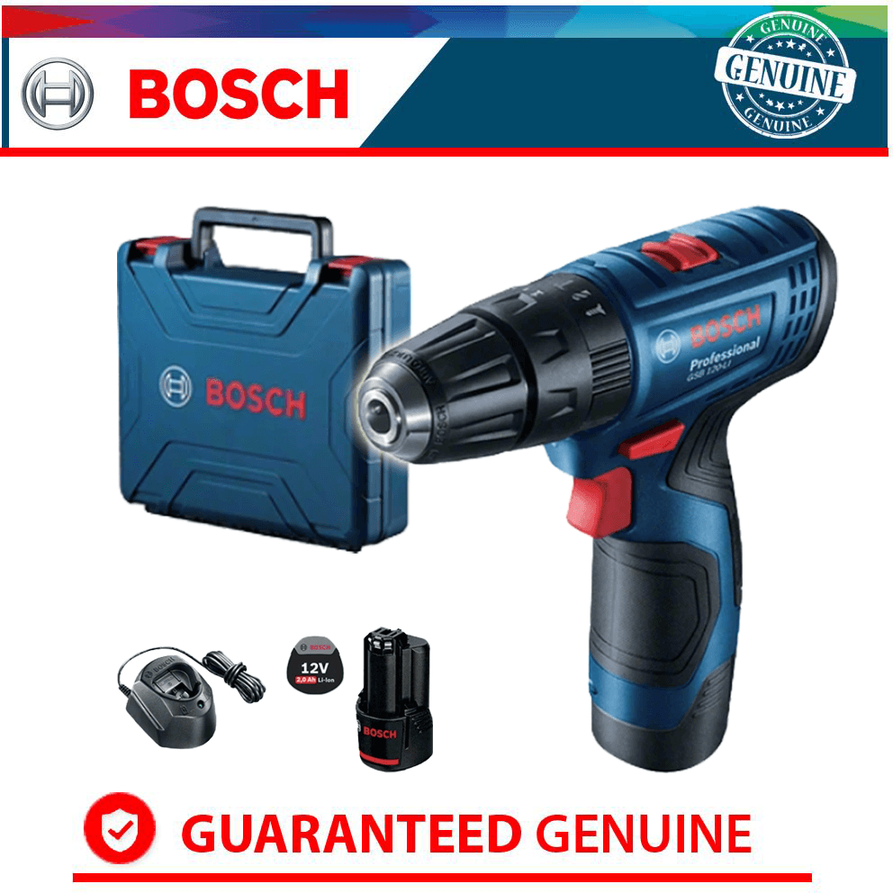 Bosch GSB 120 LI Cordless Impact Drill - Driver 10mm (3/8") 12V [Contractor's Choice] [Kit[ - KHM Megatools Corp.