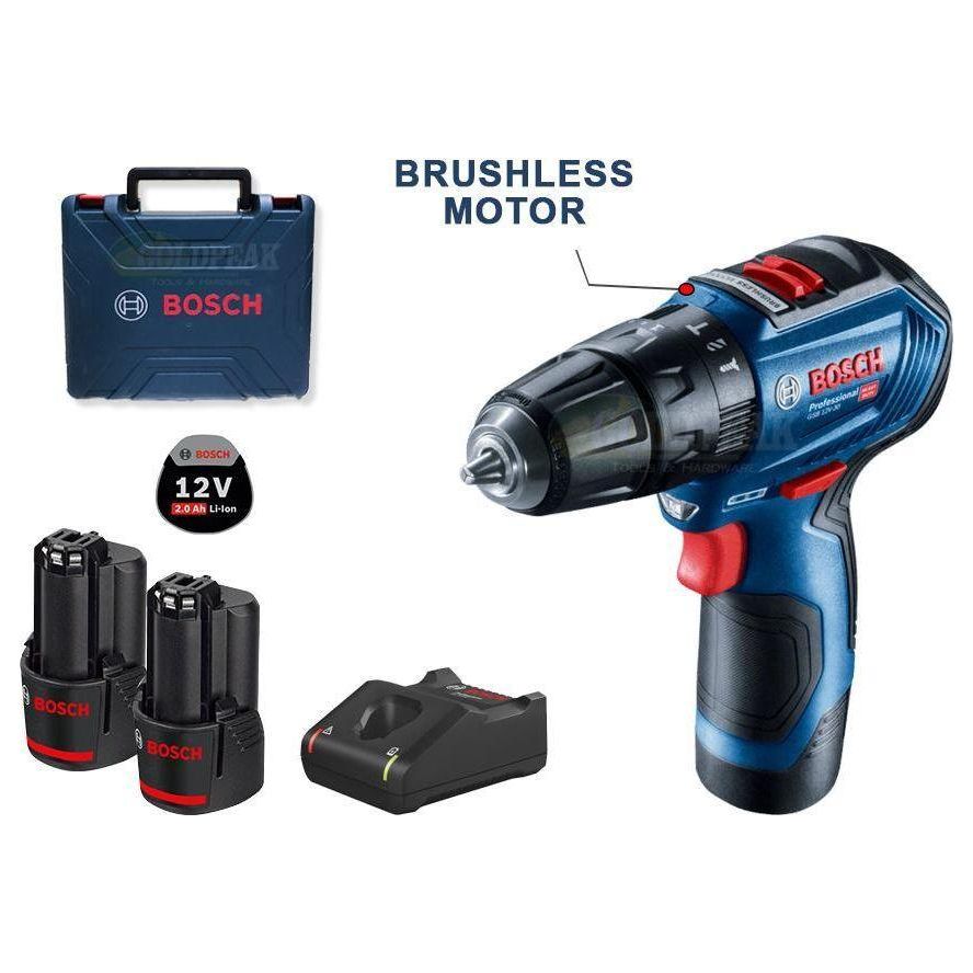 Bosch GSB 12V-30 Cordless Brushless Impact Drill - Driver - Goldpeak Tools PH Bosch