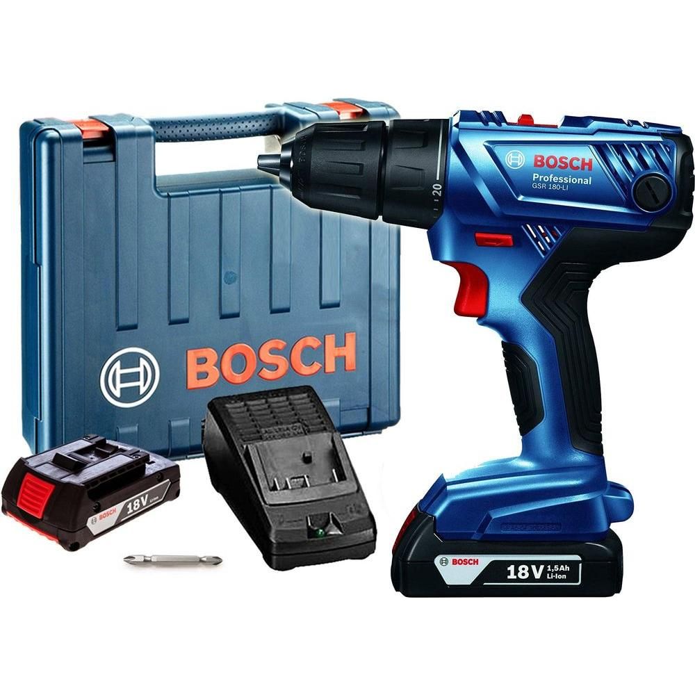 Bosch GSR 180-Li Cordless Drill - Driver 3/8" (10mm) 18V | Bosch by KHM Megatools Corp.