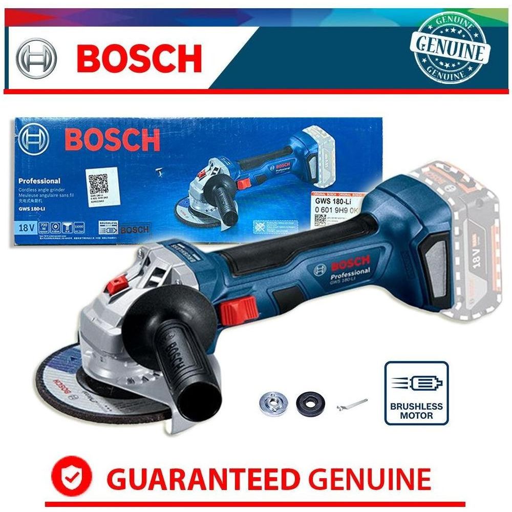 Bosch GWS 180-Li Cordless Brushless Angle Grinder 4" (100mm) 18V [Bare] | Bosch by KHM Megatools Corp.