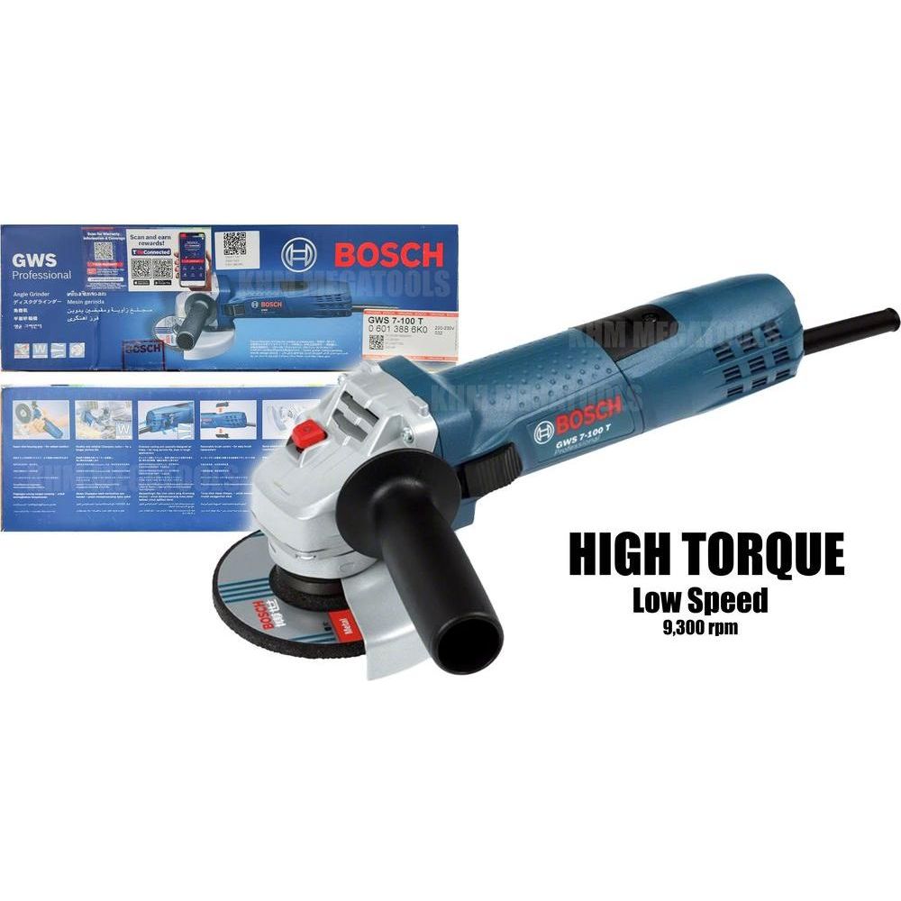 Bosch GWS 7-100 T High Torque Angle Grinder 4" (100mm) 720W [High Torque] - KHM Megatools Corp.