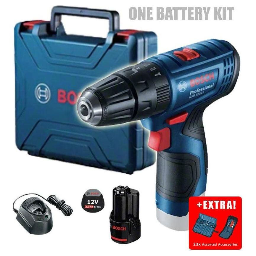 Bosch GSB 120 LI Cordless Impact Drill - Driver (One Battery Kit) 12V [Kit] - KHM Megatools Corp.